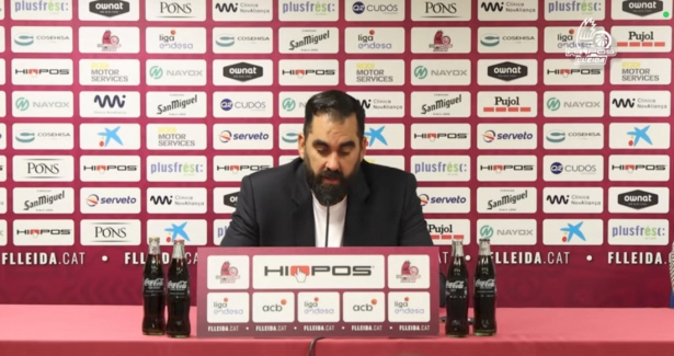 Ramón Díaz durante la rueda de prensa postpartido (HIOPOS LLEIDA)