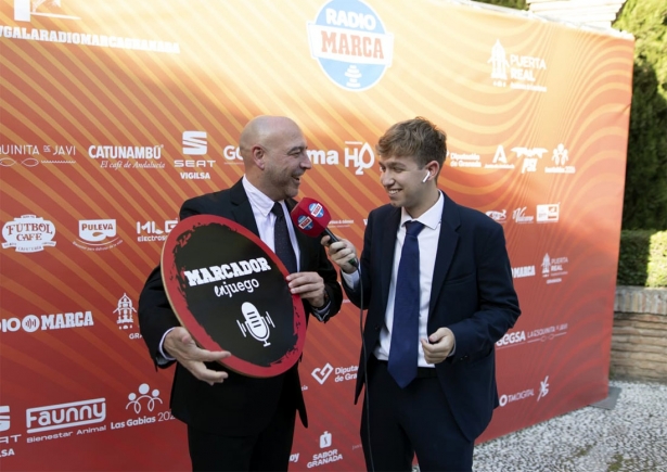 Javier Palma junto a Mario Torres en la última edición de la Gala de Radio Marca Granada
