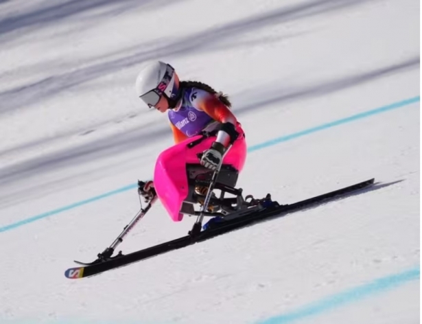 Audrey Pascual durante los Juegos Paralímpicos de Invierno de Milán y Cortina d`Ampezzo 2026 (MIKAEL HELSING/CPE)