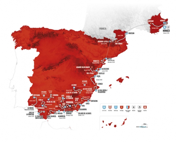 Recorrido de la Vuelta Ciclista a España Recorrido de la Vuelta Ciclista a España