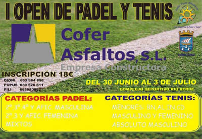 El Torneo se desarrollará en las instalaciones del Compleo Deportivo Río Verde