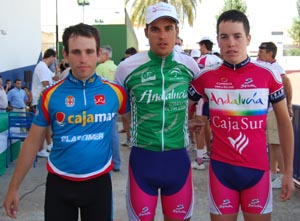 Podio de la última prueba en la Copa de Andalucía