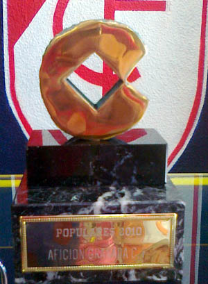 Premio de la Cadena Cope a la `afición del Granada CF` (GRJ)