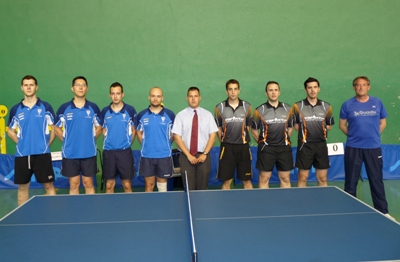 Los integrantes del ADA Guadix de tenis de mesa, en la fase de ascenso