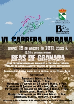 Cartel de presentación de la VI Carrera Urbana 