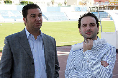 David Navarro, derecha, junto a Juan Carlos Cordero. (ARCHIVO)