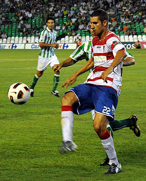 Geijo en el partido inaugural de la pasada temporada (BALDOMERO)