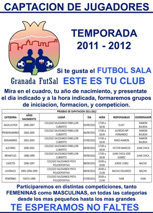 Cartel promocional de las pruebas de captación