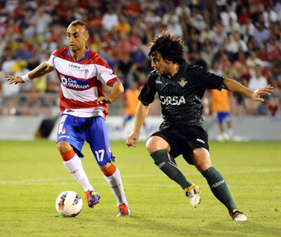 Carlos Martins en el partido de debut ante el Betis (BALDOMERO)
