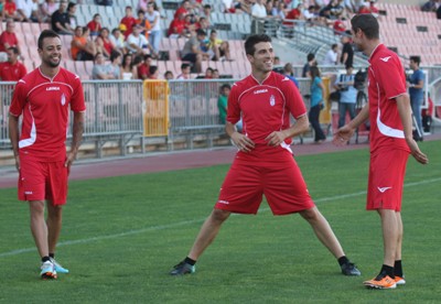 Los jugadores nazaríes volverán al trabajo mañana lunes. (D.HIDALGO)