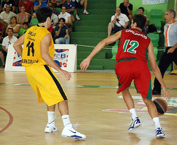 Carlos Cobos, durante la pretemporada (LAVOZDELANZAROTE.COM) 