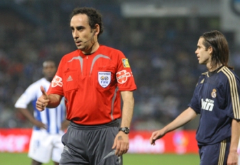 Iturralde, durante un encuentro de la Liga BBVA