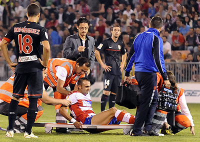 El portugués Carlos Martins se lesionó ante el At. Madrid (BALDOMERO)