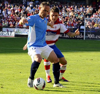 Siqueira, en el partido frente a Osasuna. (BALDOMERO)