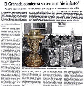 Recorte del diario Ideal del 17 de agosto de 1993