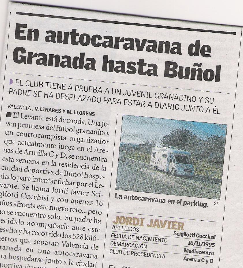 Recorte de prensa en el periódico SUPERDEPORTE