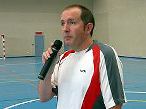 David Valderas durante un acto con el Oxipharma