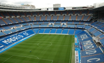 Vista del estadio Santiago Bernabéu de Madrid