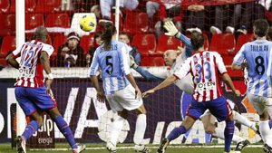 Gálvez en el momento del gol
