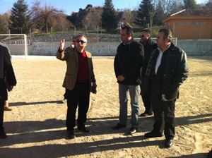 Francisco Rodríguez inspecciona las obras