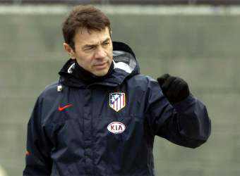 Abel Resino en su etapa como entrenador del At. Madrid