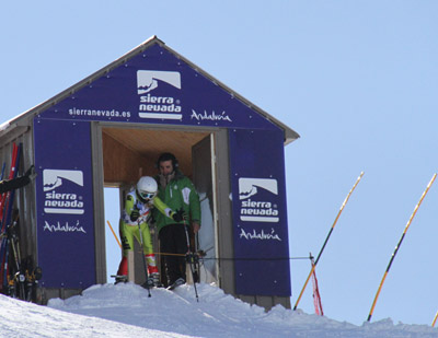 Participante en el portillón de salida