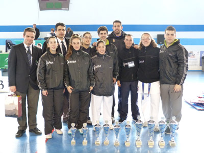 La delegación granadina de Kárate