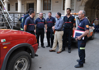 Algunos bomberos accitanos
