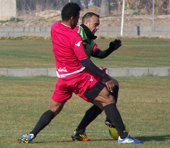 Uche y Martins, durante un entrenamiento. (GRJ)