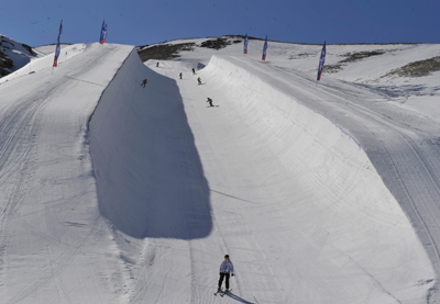 El Half pipe que hace las delicias de los amantes del snow board