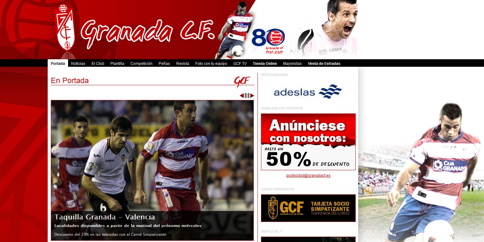 La Web oficial del Granada CF
