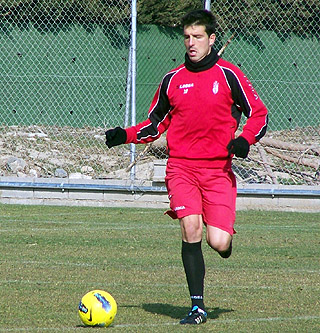 Manolo Lucena, durante un entrenamiento. (GRJ)