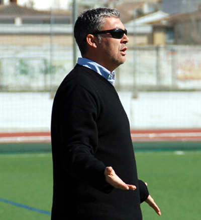 Joseba Aguado durante un partido con el filial rojiblanco (Benjamín Morales)