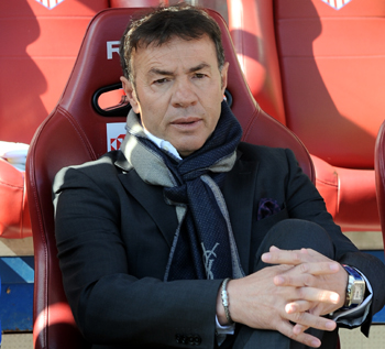Abel Resino, durante el partido en El Calderón (BALDOMERO)