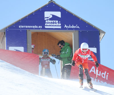Cabina de salida de la prueba