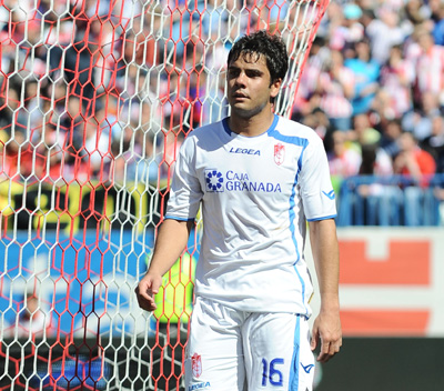 Henrique tras ser expulsado en el choque frente al Atlético