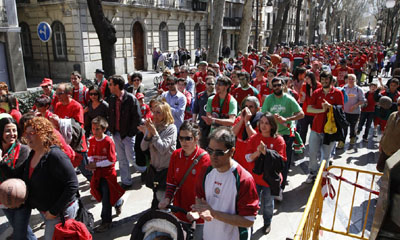 La manifestación del pasado domingo recorriendo el centro de Granada
