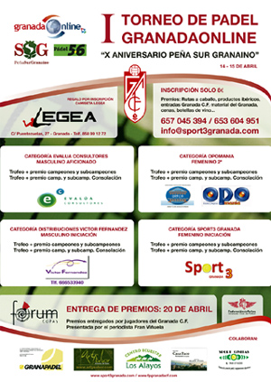 Cartel del Torneo de Pádel