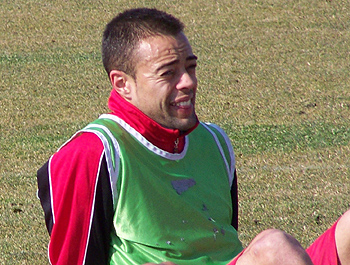 Dani Benítez, durante un entrenamiento. (GRJ)