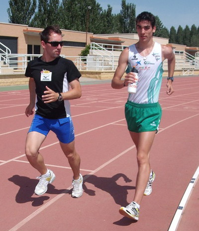 Amezcua durante un entrenamiento