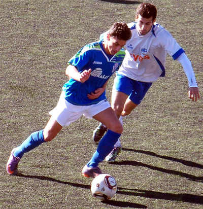 Garrido y Benji en el partido de la discordia
