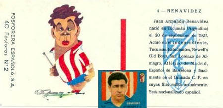 Juan Armando Benavídez en un dibujo de una caja de cerillas (GRJ)