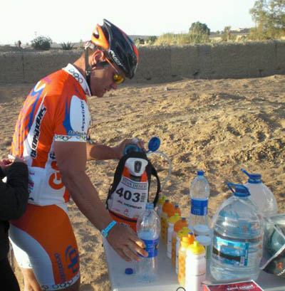 José Manuel preparándose para la salida