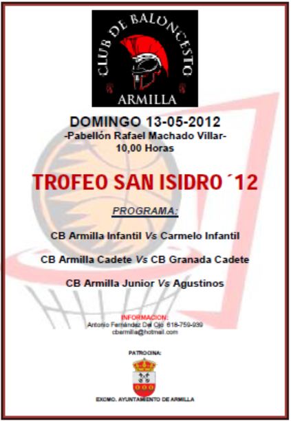 Cartel del Trofeo de baloncesto