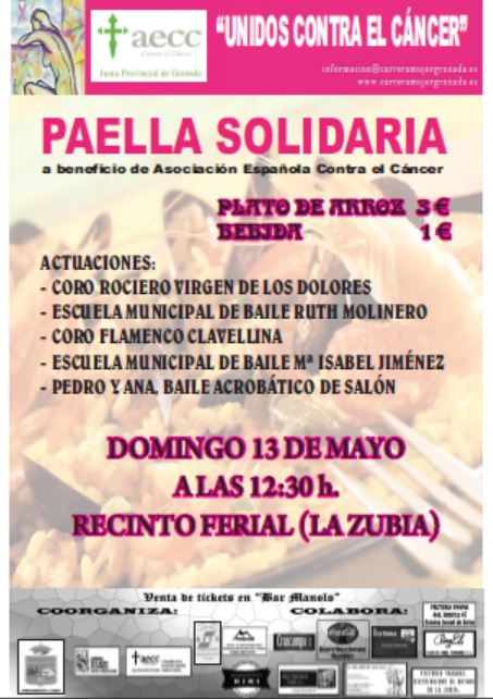 Cartel de la paella solidaria