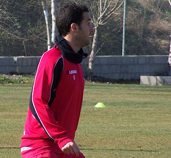 Iñigo López durante la sesión de trabajo