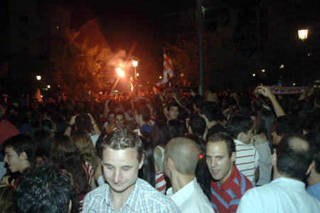 La Fuente de las Batallas, punto de celebración rojiblanca (Ayala)