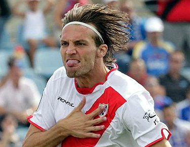Michu, celebrando un gol con el Rayo Vallecano (ARCHIVO) 