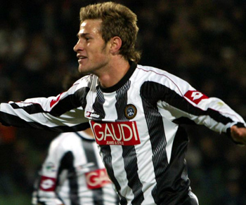 Floro Flores con la camiseta de Udinese Calcio