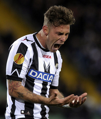 Floro Flores lamenta una ocasión fallada con Udinese